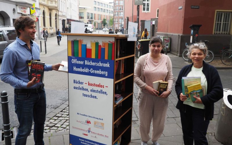 Zweiter Bücherschrank der Sozialraumkoordination Ecke Antonia-/Trimbornstraße